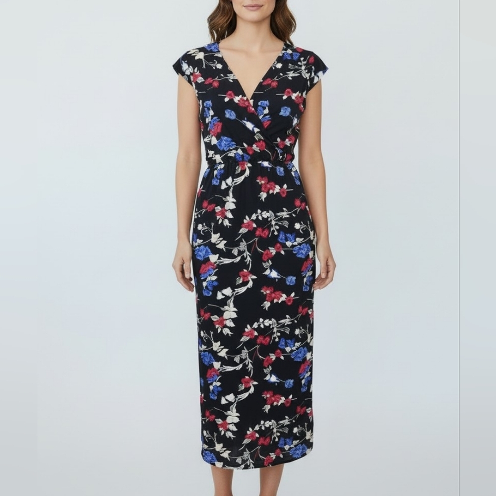 Coconuda Floral Maxi dress Cap Sleeve Made In Italy